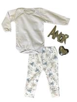 Conjunto Mijão Vira Pé e Body ML Canelado Baby Conjunto Mijão Vira Pé e Body ML Canelado Baby