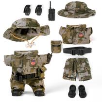 Conjunto Militar Camuflado para Bonecas WONDOLL 17cm Conjunto Militar Camuflado para Bonecas WONDOLL 17cm