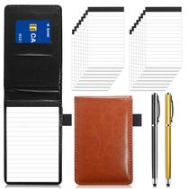 Conjunto Mini Bloco de Notas de Bolso exinddea 8x13 cm Couro 20 pcs