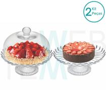 Conjunto Mini Boleira de Vidro com Pé e Mini Prato para Bolo Pétalas de Jasmin Vitazza: Suporte Para Bolo, Doces, Decoração, Mesa Posta Sustentável Conjunto Mini Boleira de Vidro com Pé e Mini Prato para Bolo Pétalas de Jasmin Vitazza: Suporte Para Bolo, Doces, Decoração, Mesa Posta Sustentável