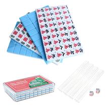 Conjunto Mini de Mahjong Chinês HAEZU 144 Peças Portátil para Viagem