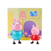 Conjunto Mini Figuras Com Acessórios Peppa Pig E Papai Pig