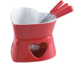 Conjunto Mini Fondue de Coração para 4 pessoas