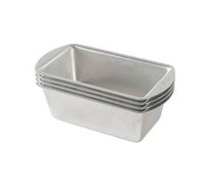 Conjunto Mini Loaf Pans Nordic Ware de 4 copos de alumínio para 2 xícaras
