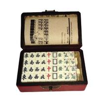 Conjunto Mini Mahjong de azulejos de viagem portáteis de 20 mm com estojo
