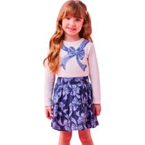 Conjunto Mini Momi Blusa Ml Com Saia J6538 Conjunto Mini Momi Blusa Ml Com Saia J6538