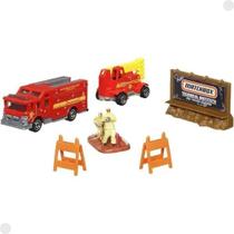 Conjunto Miniatura Bombeiro Resgate De Incêndio Mattel Conjunto Miniatura Bombeiro Resgate De Incêndio Mattel