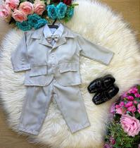 Conjunto Miss Cherry Social Gabriel Terno - Blazer Cinza Claro Completo Conjunto Miss Cherry Social Gabriel Terno - Blazer Cinza Claro Completo