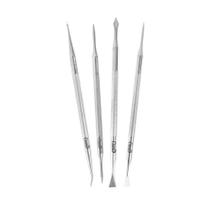 Conjunto misto de inox para manicure com 4 peças santa clara Conjunto misto de inox para manicure com 4 peças santa clara