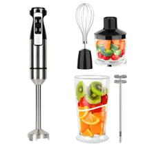 Conjunto Mixer 5 Em 1 Batedor Moedor Misturador Inox 110v