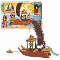 Conjunto Moana 2 Barco de Aventuras Com Boneco e Acessórios