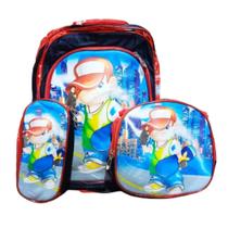 Conjunto Mochila Infantil + Lancheira + Estojo - Yoo Lucki