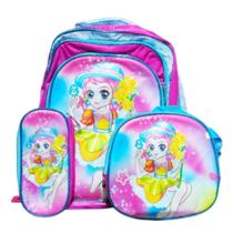 Conjunto Mochila Infantil + Lancheira + Estojo - Yoo Lucki