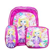 Conjunto Mochila Infantil + Lancheira + Estojo - Yoo Lucki