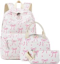 Conjunto Mochila LOIDOU 40cm Laço Rosa 3 em 1 Conjunto Mochila LOIDOU 40cm Laço Rosa 3 em 1
