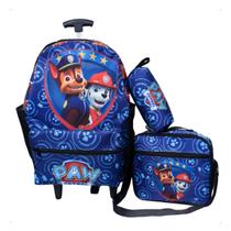 Conjunto Mochila Rodinhas Infantil Menino Lancheira Térmica