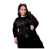 Conjunto Moda Feminina Lã Plus Size Grande Tendencia Elegant