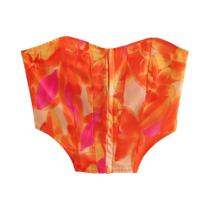 Conjunto Moda Feminina: Top Bustier Estampado e Saia de Cintura Alta Conjunto Moda Feminina: Top Bustier Estampado e Saia de Cintura Alta