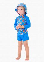 Conjunto Moda Praia Camiseta Manga Longa + Sunga ou Calcinha+ Chapéu UV50+ Conjunto Moda Praia Camiseta Manga Longa + Sunga ou Calcinha+ Chapéu UV50+