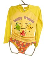 Conjunto Moda Praia Frutinhas Com Manga Longa e Proteção Solar UV Dodarô Kids Conjunto Moda Praia Frutinhas Com Manga Longa e Proteção Solar UV Dodarô Kids