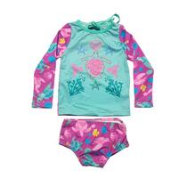 Conjunto Moda Praia Infantil Bebê 03 a 06 Meses Proteção Solar Uv50+ - Everly