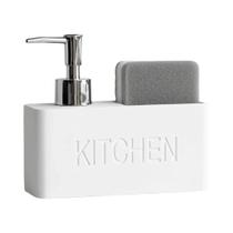 Conjunto Moderno De Dispensador De Sabão Para Cozinha Com Bomba, Escovas, Suporte Para Esponja E
