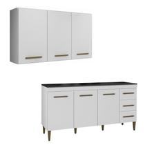 Conjunto Modulado Armário Aéreo 3 Portas e BALCÃO3 Portas e 3 Gavetas