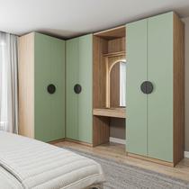 Conjunto Modulado de Canto 4 Peças Nicho, Penteadeira e Cabideiro Joy CabeCasa MadeiraOriginals Conjunto Modulado de Canto 4 Peças Nicho, Penteadeira e Cabideiro Joy CabeCasa MadeiraOriginals