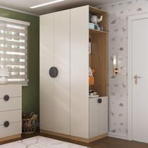 Conjunto Modulado Infantil 2 Peças com 4 Portas 2 Gavetas com Nichos e Sapateira Joy Kids CabeCasa MadeiraMadeira Cinza/Avena