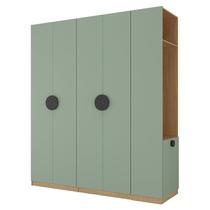 Conjunto Modulado Infantil 3 Peças 6 Portas, Cabideiros, Nichos, 2 Gavetas e Sapateira Joy Kids CabeCasa MadeiraMadeira Verde/Avena Conjunto Modulado Infantil 3 Peças 6 Portas, Cabideiros, Nichos, 2 Gavetas e Sapateira Joy Kids CabeCasa MadeiraMadeira Verde/Avena