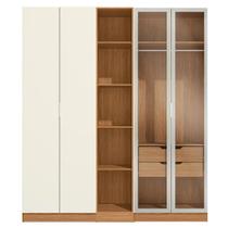 Conjunto Modulado K011 com 4 Portas Sendo 2 em Vidro e 4 Gavetas 3 Peças Kappesberg Cor Canela Off White Conjunto Modulado K011 com 4 Portas Sendo 2 em Vidro e 4 Gavetas 3 Peças Kappesberg Cor Canela Off White