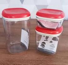 Conjunto Modular Clear 3 peças Vermelho