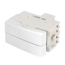 Conjunto Módulo Interruptor Paralelo Duplo Margirius Sleek PA017840 Branco 673293