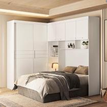 Conjunto Módulo Quarto de Casal Branco Conjunto Módulo Quarto de Casal Branco