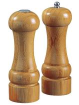 Conjunto Moedor Pimenta e Saleiro Bamboo - Mor
