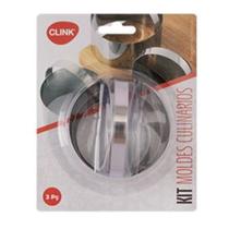 Conjunto Molde Culinario Redondo Com 3 peças CK6159 Clink
