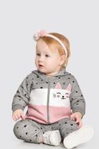 Conjunto Molecotton Bebê Menina Gatinha Mescla - Alakazoo Conjunto Molecotton Bebê Menina Gatinha Mescla - Alakazoo