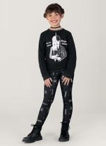 Conjunto Molecotton Wandinha Infantil Menina Brandili Preto Conjunto Molecotton Wandinha Infantil Menina Brandili Preto