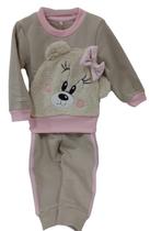 Conjunto Moletinho Bebê Menina Luxo Inverno Lessa Kids 8301 Conjunto Moletinho Bebê Menina Luxo Inverno Lessa Kids 8301