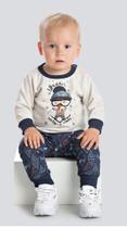 Conjunto moletinho com calça saruel infantil bebê Ralakids
