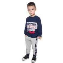 Conjunto Moletinho com Punho Infantil Masculino Manga Longa Have Fun 25366 Conjunto Moletinho com Punho Infantil Masculino Manga Longa Have Fun 25366