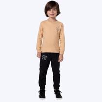 Conjunto Moletinho Cycling Explorer Infantil Menino Banana Danger 53203 Bege Conjunto Moletinho Cycling Explorer Infantil Menino Banana Danger 53203 Bege