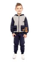 Conjunto Moletom 3d Infantil Menino Matelassê Capuz