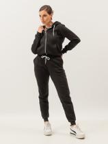 Conjunto Moletom Abrigo Feminino Com touca Blusa Calça Agasalho