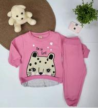 Conjunto Moletom Baby Menina Oncinha Fofa