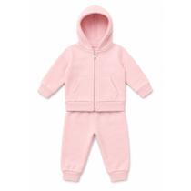 Conjunto Moletom Bebê Casaco Zíper e Calça Confortável Cor:MeninasTamanho:3-6M Conjunto Moletom Bebê Casaco Zíper e Calça Confortável Cor:MeninasTamanho:3-6M