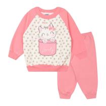 Conjunto Moletom Bebê Duzizo Lovely Feminino