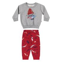 Conjunto Moletom Bebê Elian Peluciado Estampado