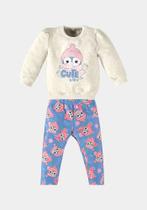 Conjunto Moletom Bebê Menina Boca Grande 12787