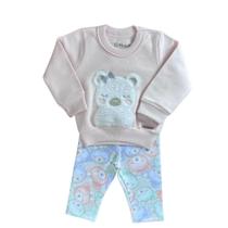 Conjunto Moletom Bebê Menina Mundi Ursinha P Salmão